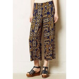 Anthropologie Pants Culottes Capris Cartonnier Sampa Snake Size 6